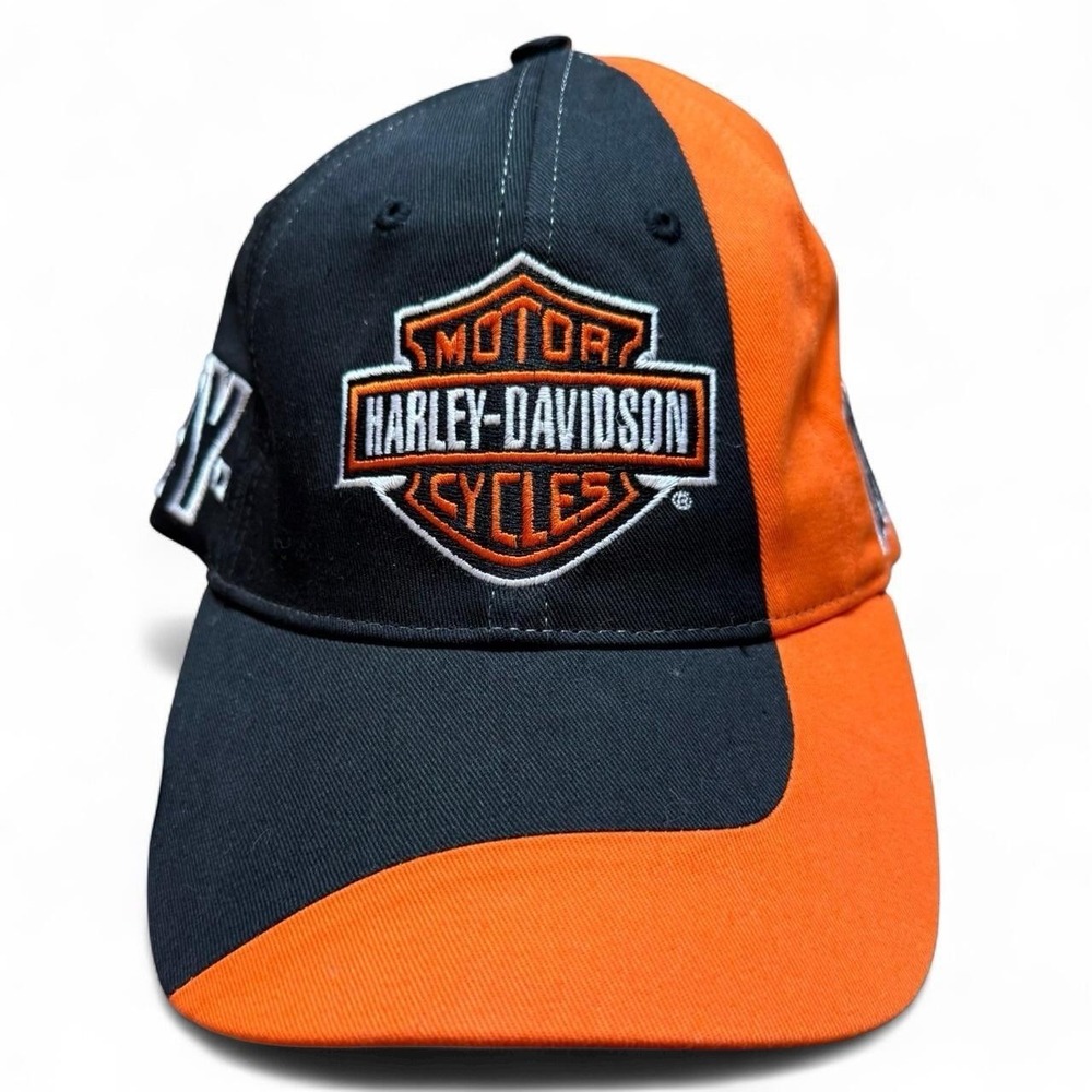 Vintage 2004 Harley Davidson Motorcycles Adjustable Hat One Size Cap Biker Y2K